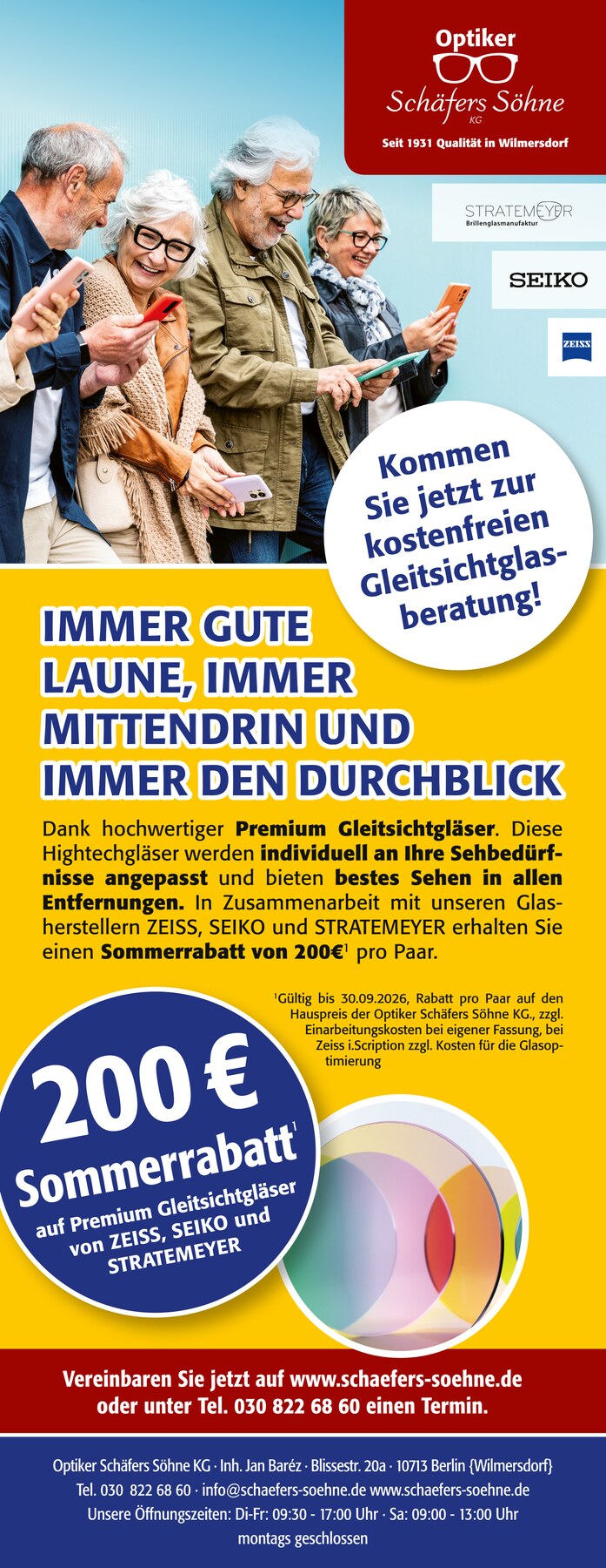 Anzeige optiker schafer av gl26 kietz juli